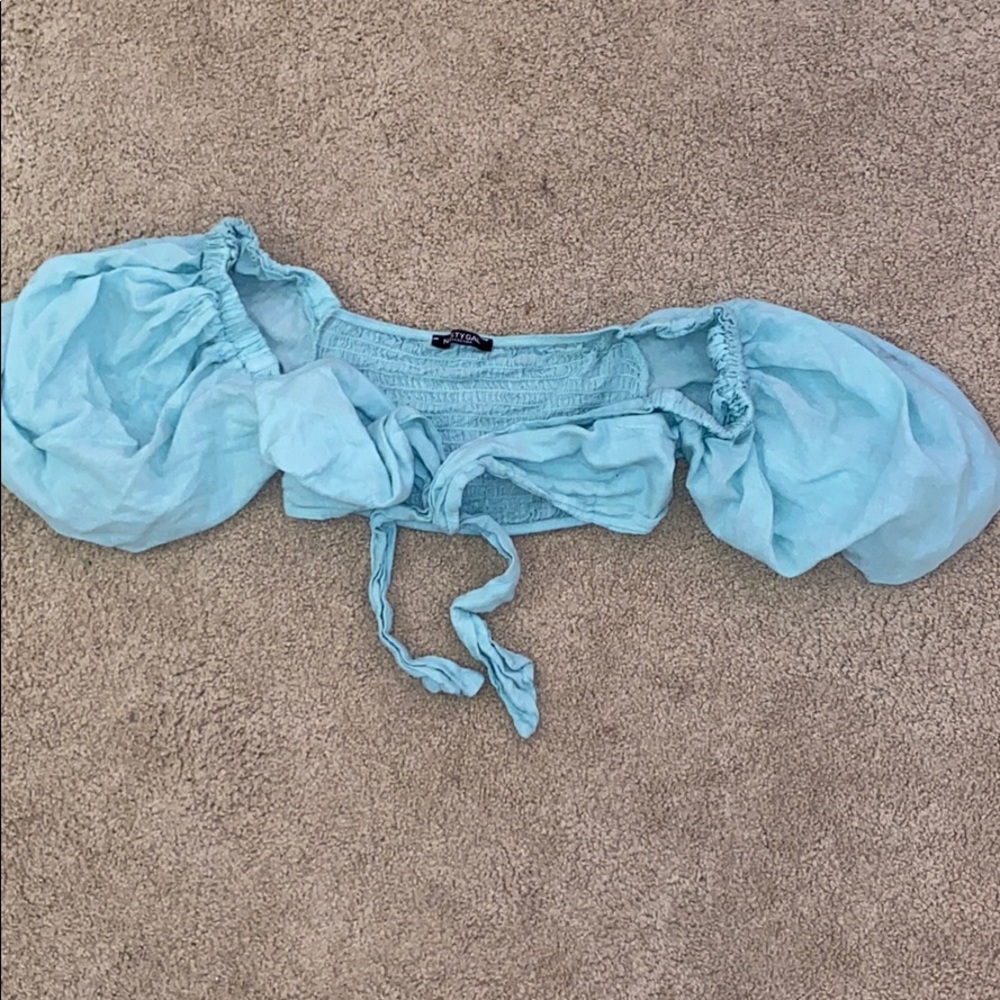 NastyGal Tie-Front Crop Top